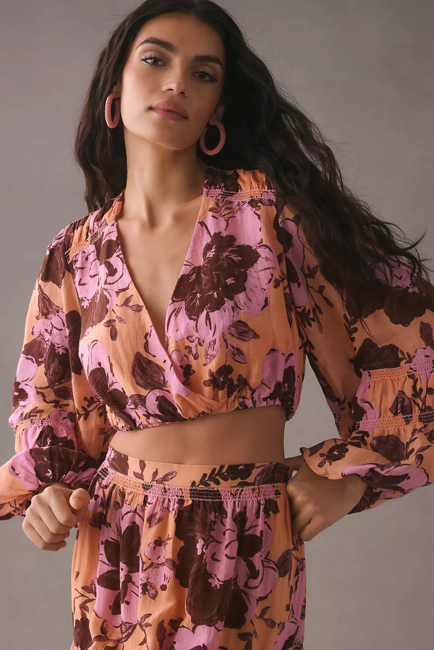 Significant Other Aisha Long-Sleeve Crop Top - New Size 8